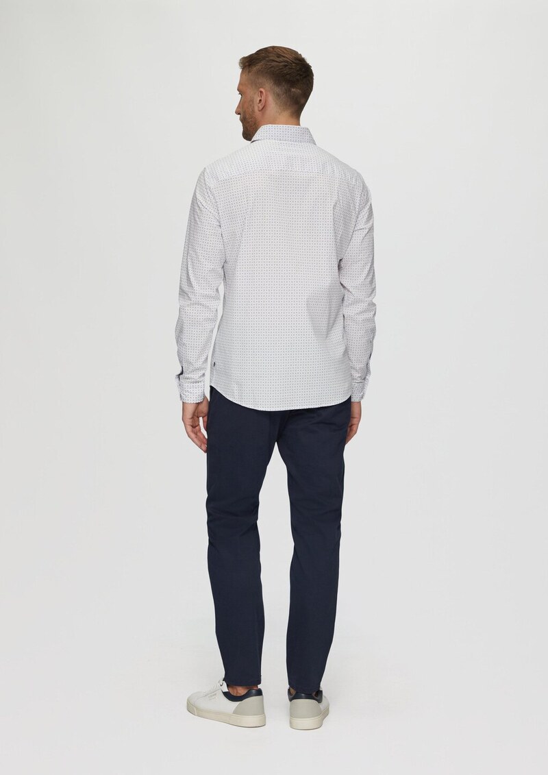 Slim Fit: Gemustertes Hemd aus Baumwollmix