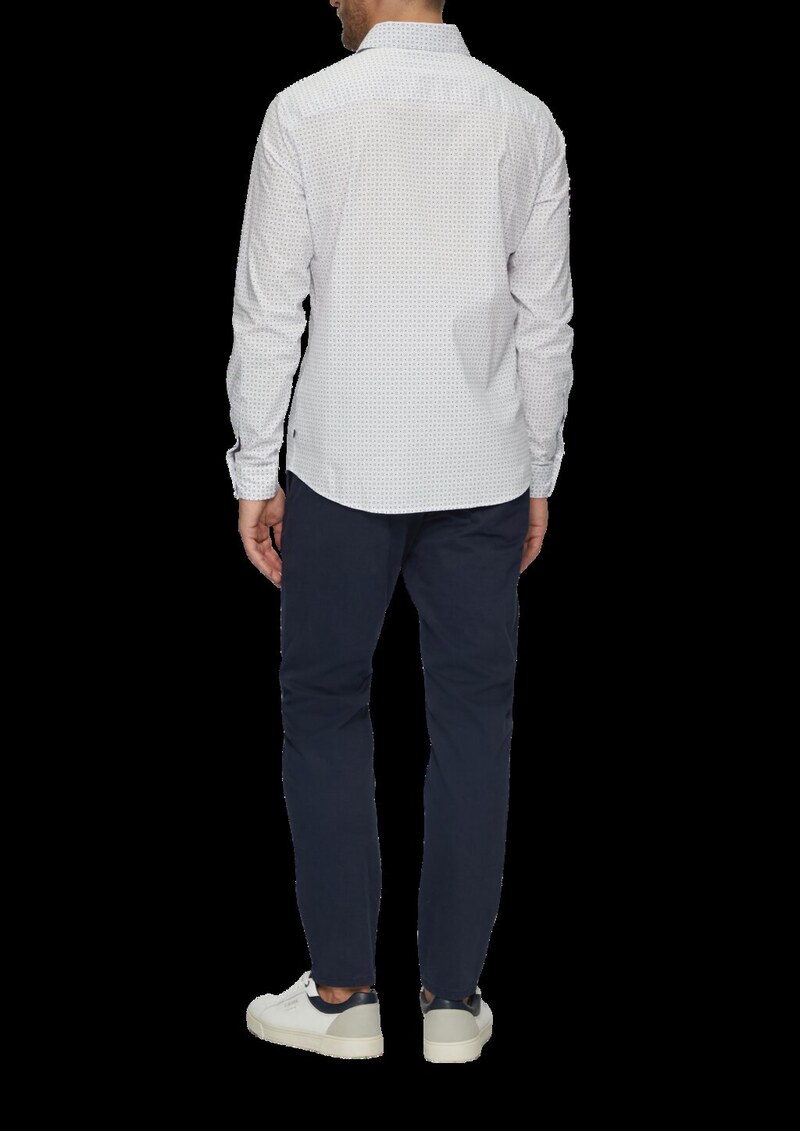 Slim Fit: Gemustertes Hemd aus Baumwollmix