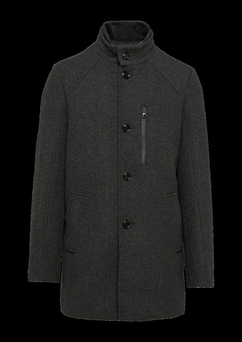 Wattierter Wollmix-Mantel mit herausnehmbarem Einsatz