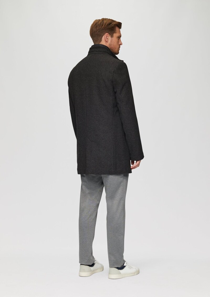 Wattierter Wollmix-Mantel mit herausnehmbarem Einsatz