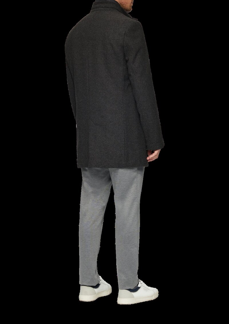 Wattierter Wollmix-Mantel mit herausnehmbarem Einsatz