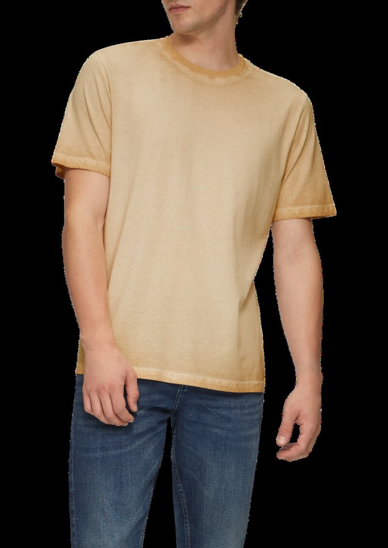 Gewaschenes T-Shirt mit Rundhalsausschnitt