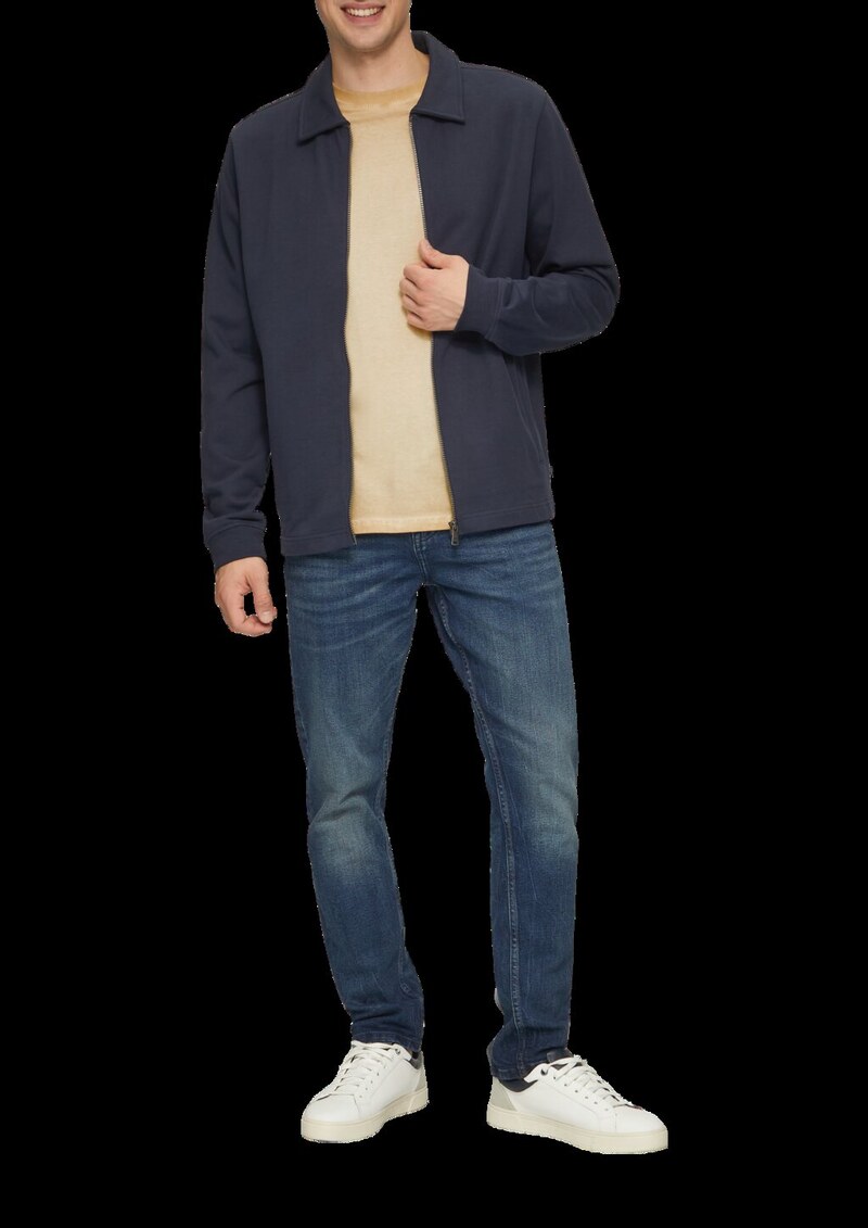 Gewaschenes T-Shirt mit Rundhalsausschnitt