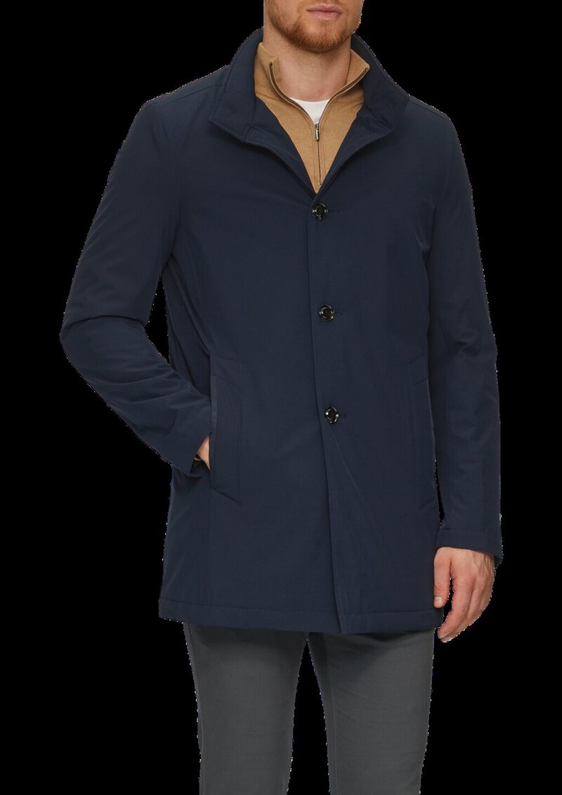 Leichter Mantel mit Stehkragen und wattiertem Futter