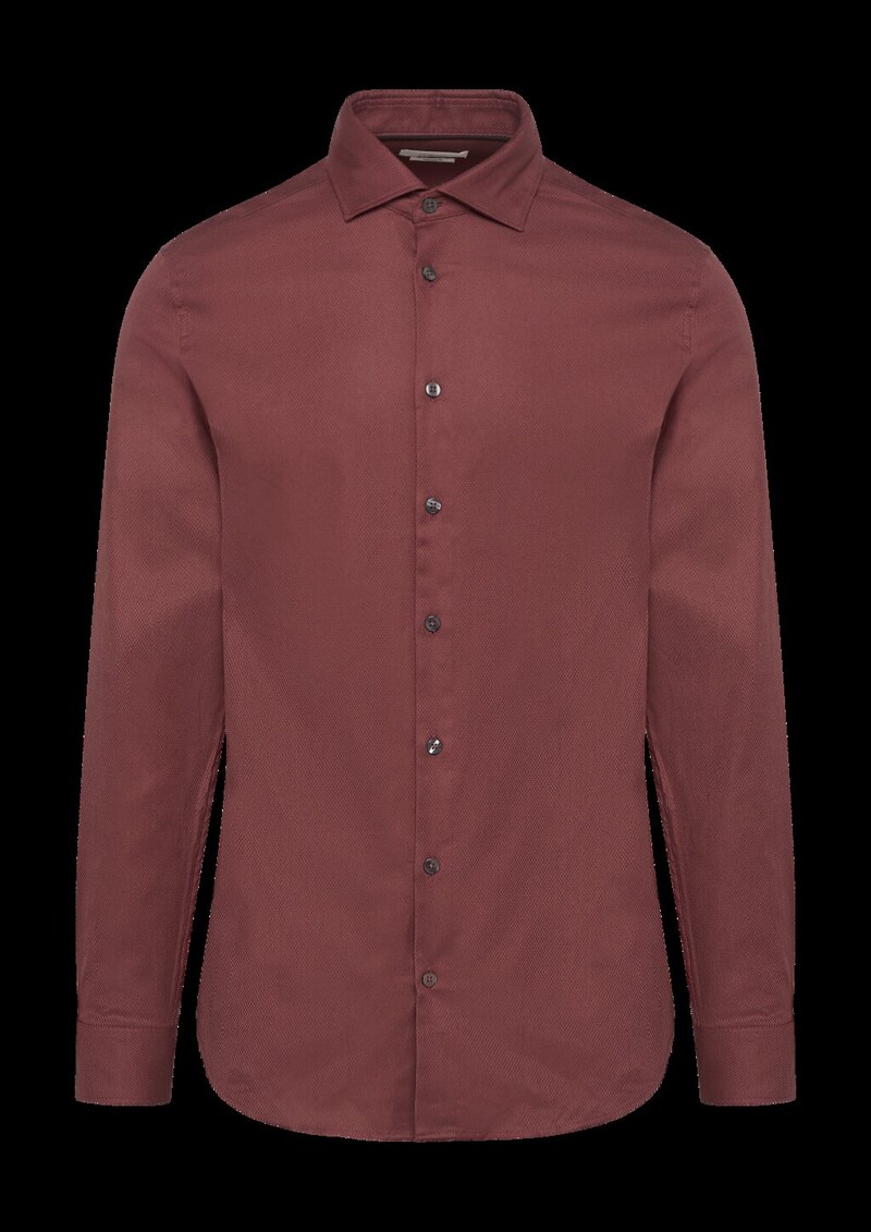 Tailored Fit: Fein strukturiertes Hemd aus Comfort Stretch