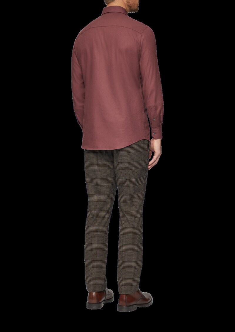 Tailored Fit: Fein strukturiertes Hemd aus Comfort Stretch