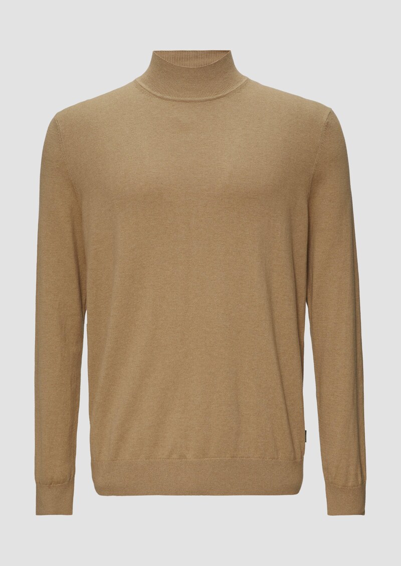 Softer Turtleneckpullover aus Baumwoll-Merino-Mix