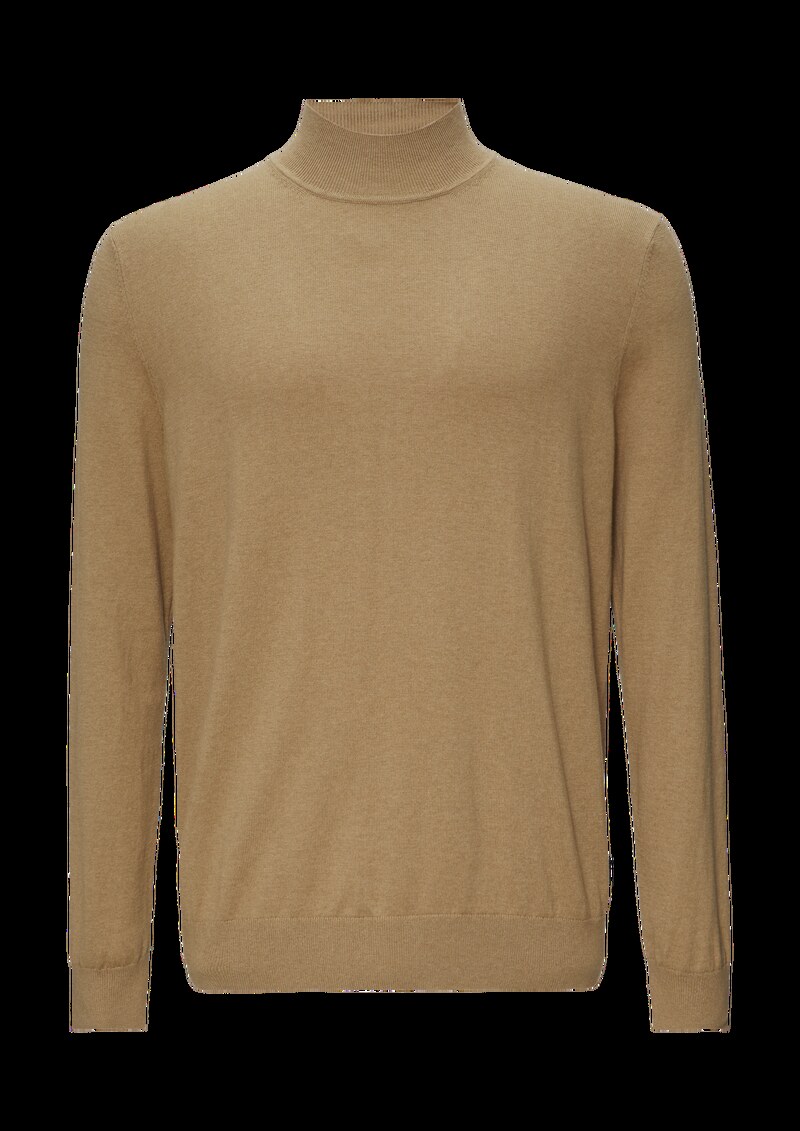 Softer Turtleneckpullover aus Baumwoll-Merino-Mix