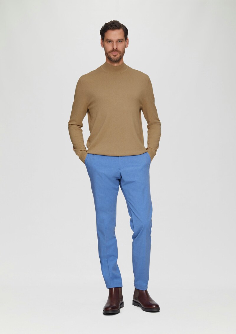 Softer Turtleneckpullover aus Baumwoll-Merino-Mix