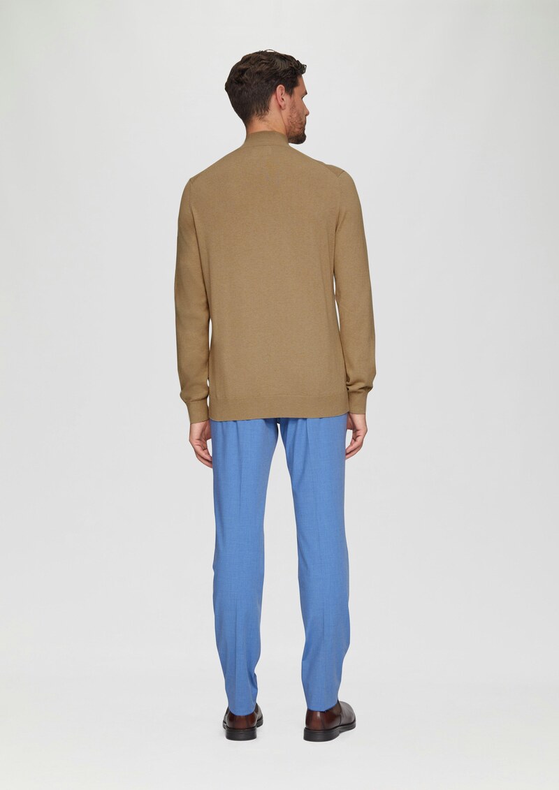 Softer Turtleneckpullover aus Baumwoll-Merino-Mix