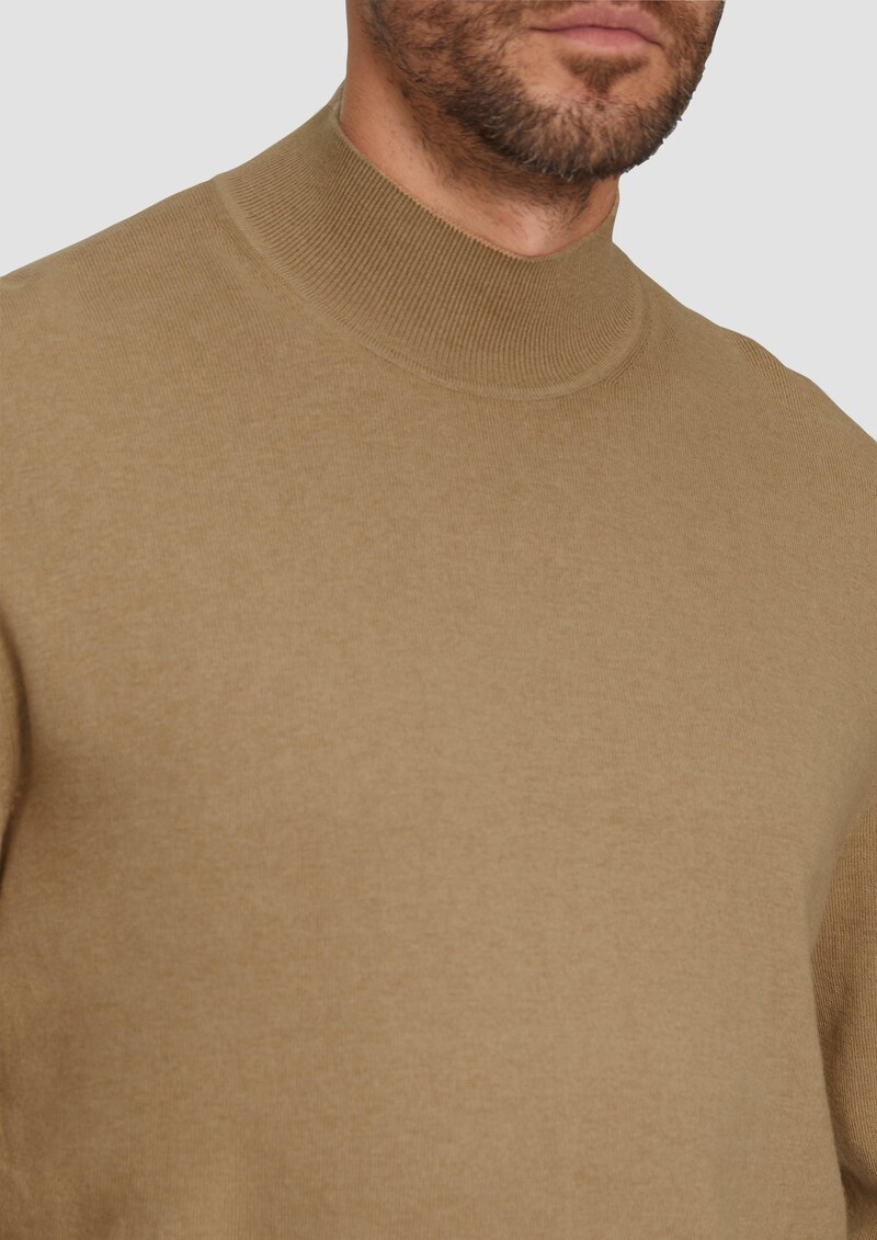 Softer Turtleneckpullover aus Baumwoll-Merino-Mix
