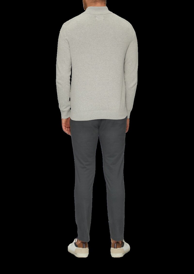 Zip-Jacke aus feinem Strick mit Stehkragen