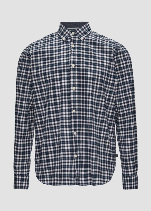 Regular Fit: Kariertes Hemd mit Button-Down-Kragen