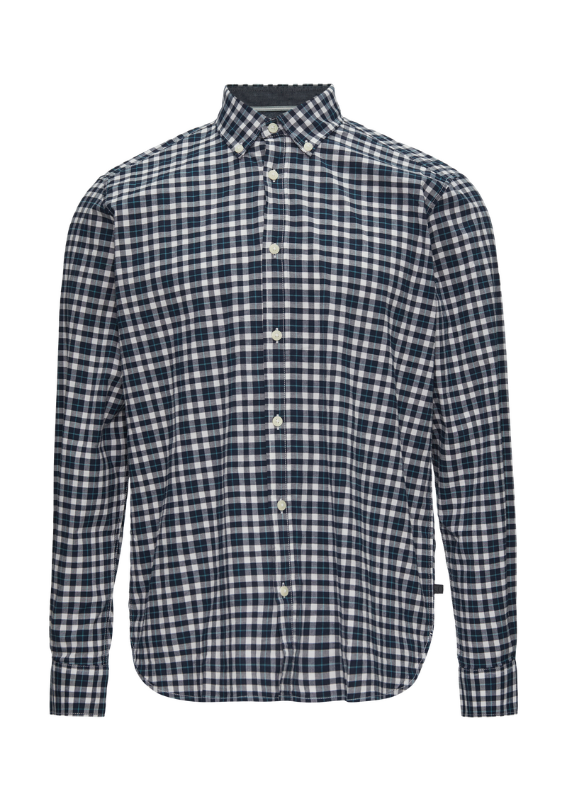 Regular Fit: Kariertes Hemd mit Button-Down-Kragen