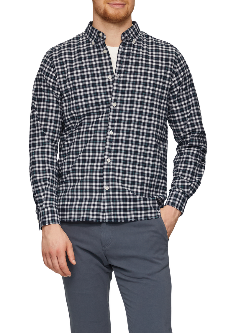 Regular Fit: Kariertes Hemd mit Button-Down-Kragen