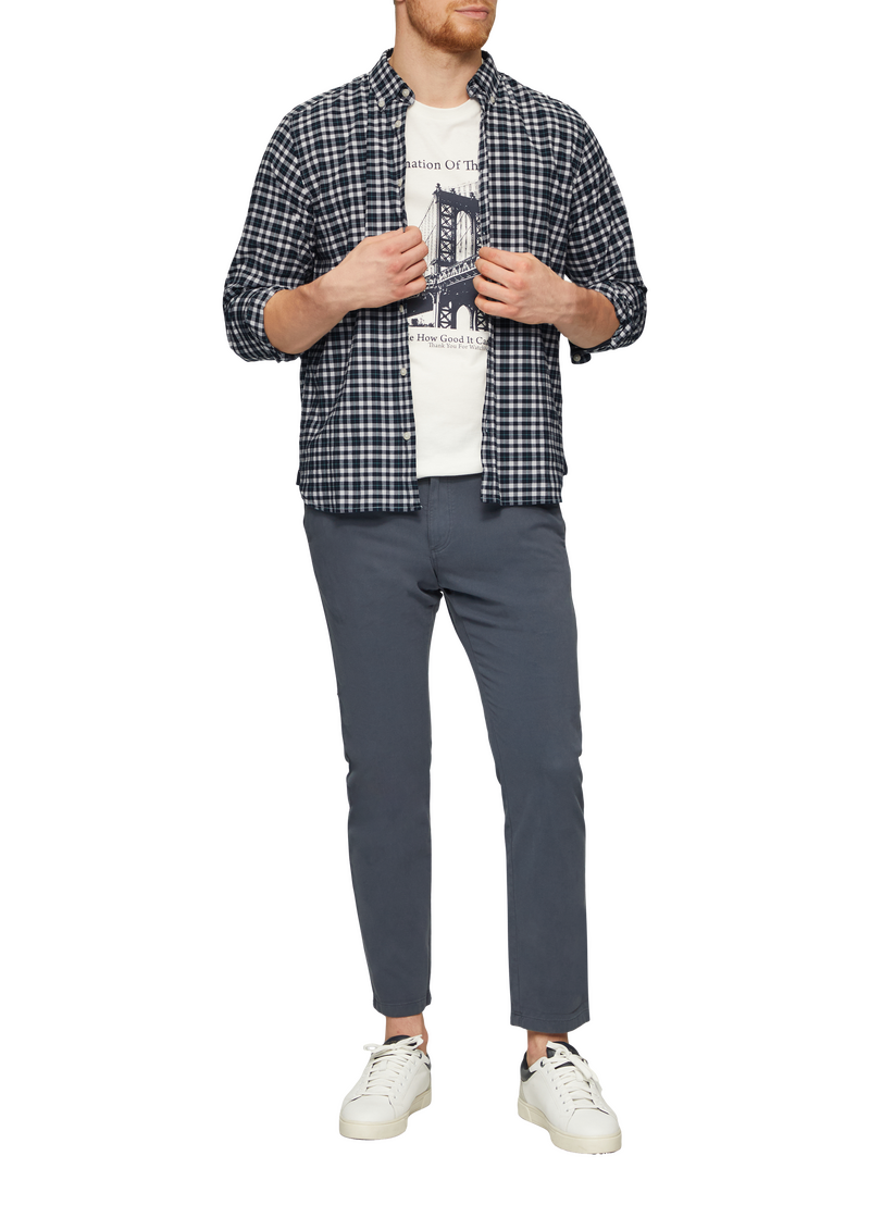 Regular Fit: Kariertes Hemd mit Button-Down-Kragen