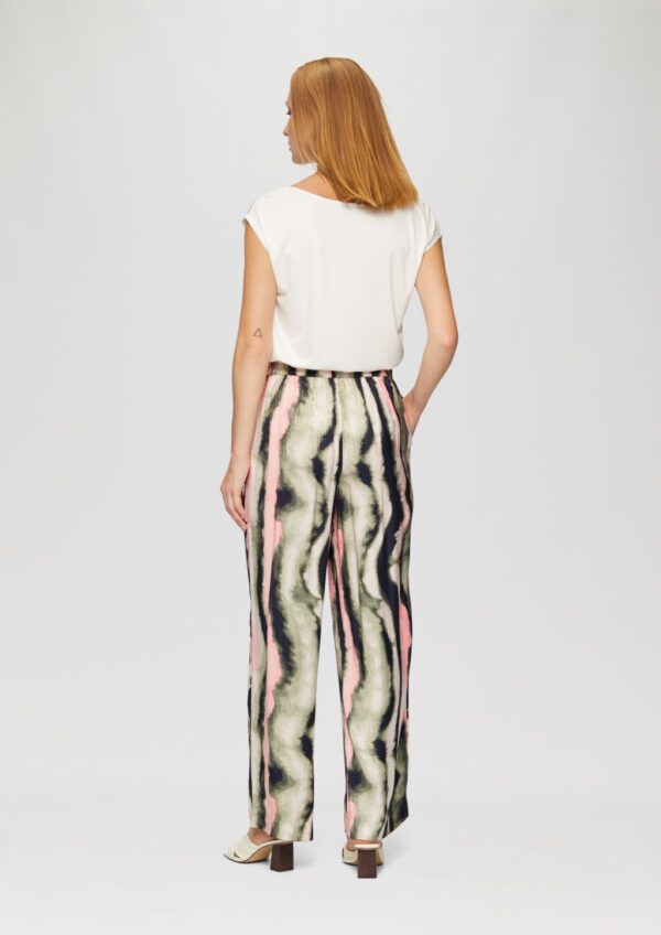 Wide-Leg-Hose aus schimmerndem Satin mit Strukturmuster