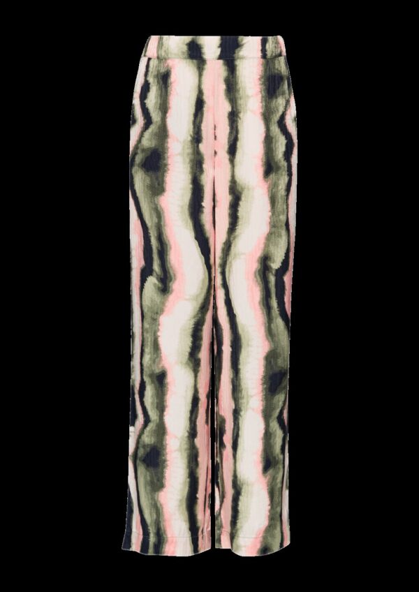 Wide-Leg-Hose aus schimmerndem Satin mit Strukturmuster