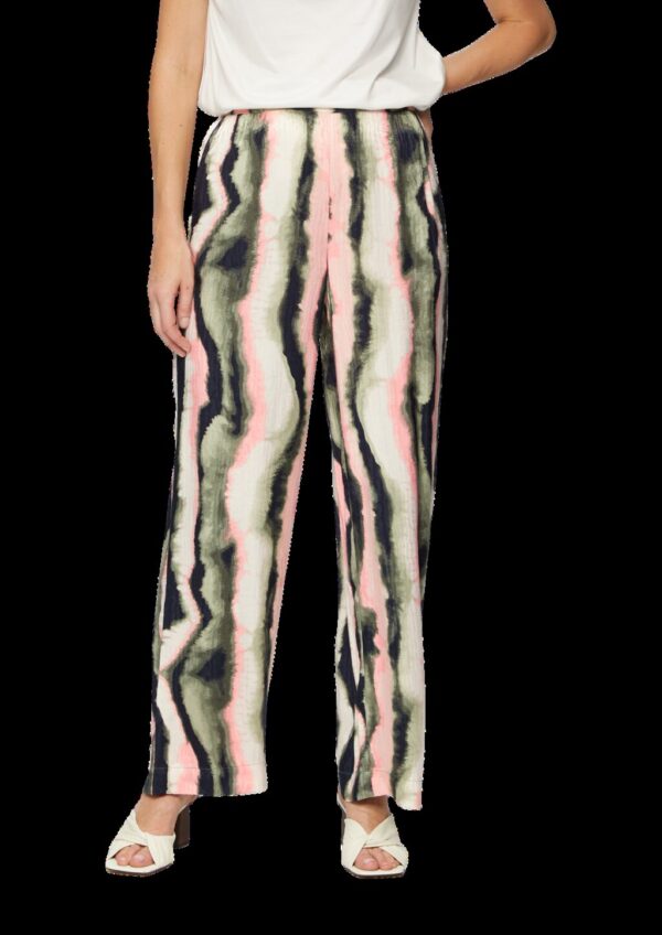 Wide-Leg-Hose aus schimmerndem Satin mit Strukturmuster