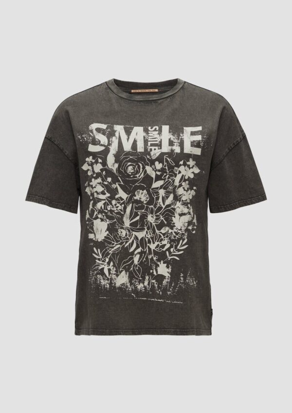 Oversized Print-Shirt im Used-Look