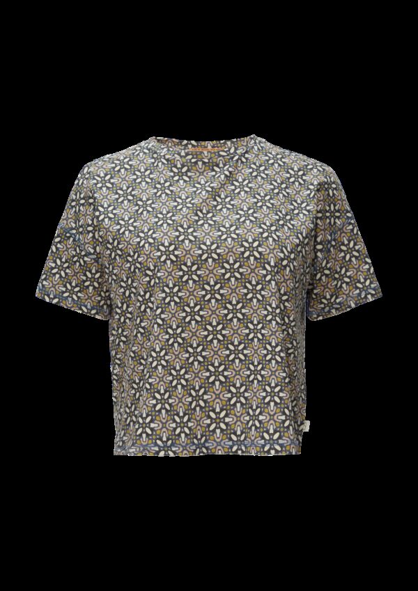 Verkürztes T-Shirt mit All-over-Print