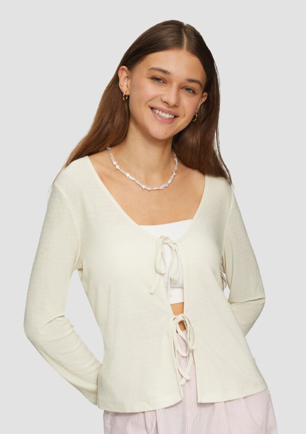 Jersey-Jacke mit Schleifen-Details