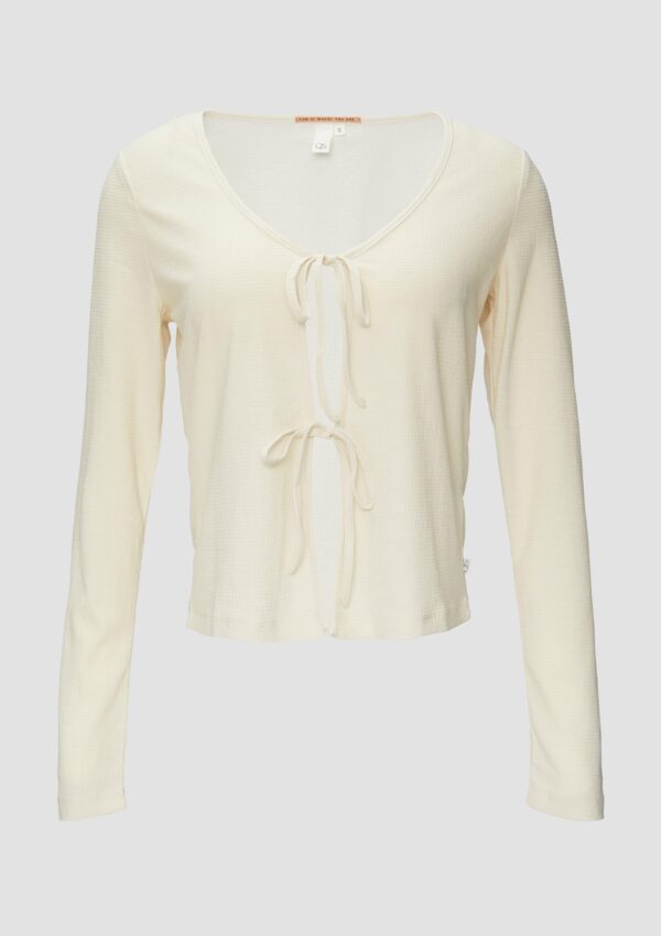 Jersey-Jacke mit Schleifen-Details