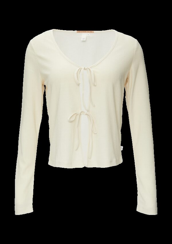 Jersey-Jacke mit Schleifen-Details