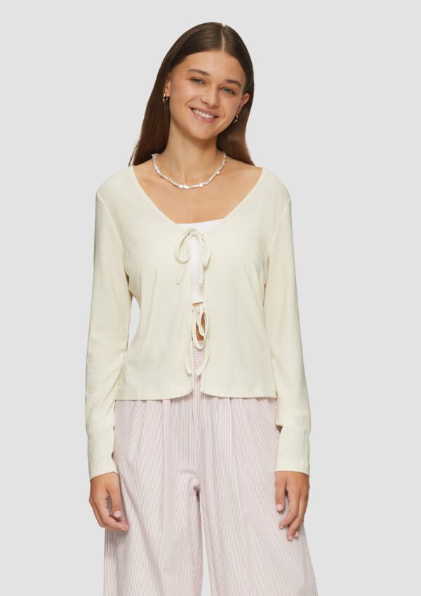 Jersey-Jacke mit Schleifen-Details