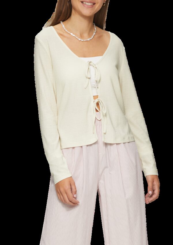 Jersey-Jacke mit Schleifen-Details