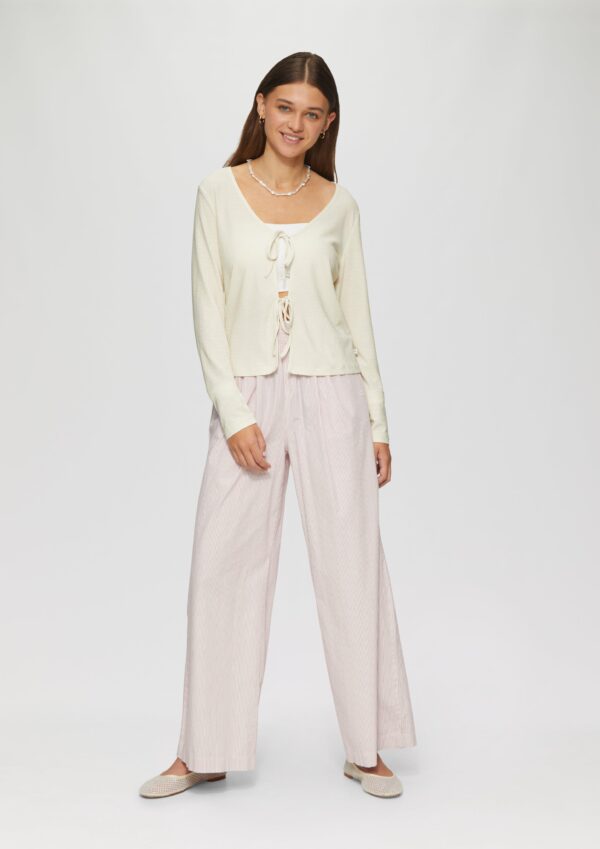 Jersey-Jacke mit Schleifen-Details