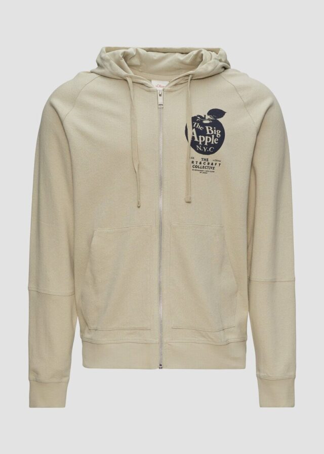 Leichte Sweatjacke mit Kapuze und Artwork