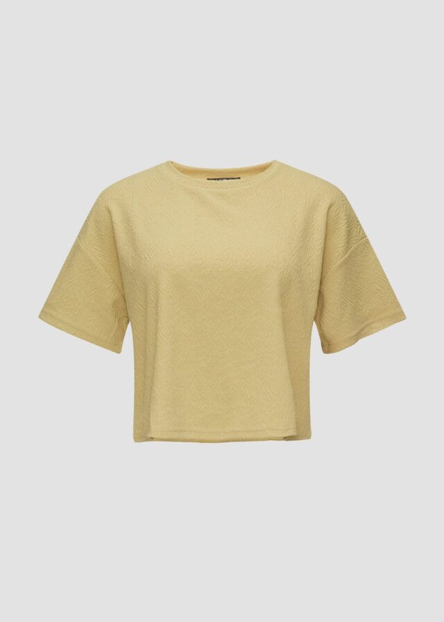 Verkürztes Oversized T-Shirt mit Struktur