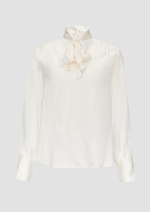 Satinbluse mit Schluppe