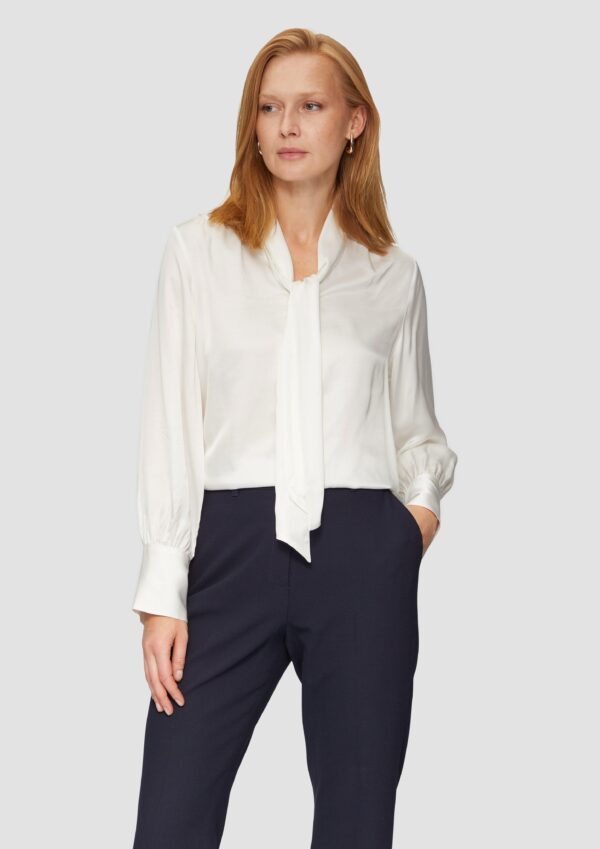 Satinbluse mit Schluppe