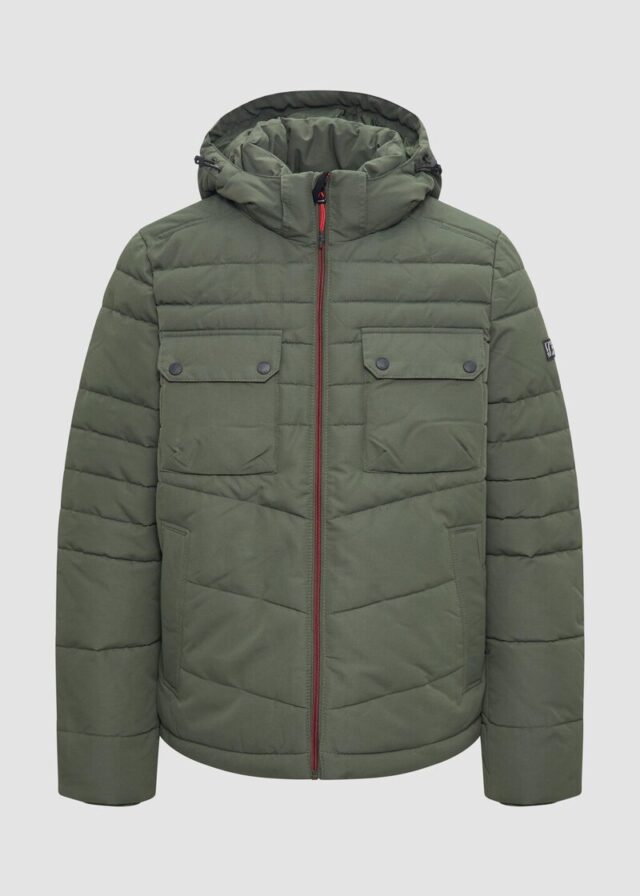 Gesteppte Jacke mit abnehmbarer Kapuze