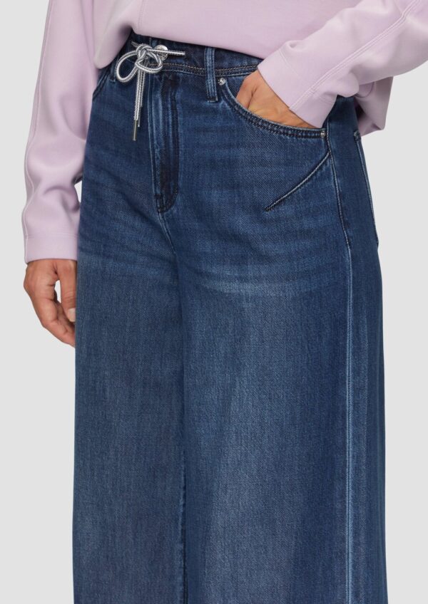 Culotte-Jeans Suri / Regular Fit / Mid Rise / Wide Leg / Bindedetail