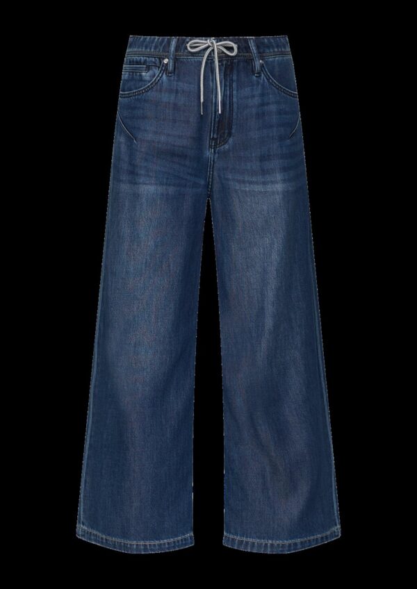 Culotte-Jeans Suri / Regular Fit / Mid Rise / Wide Leg / Bindedetail