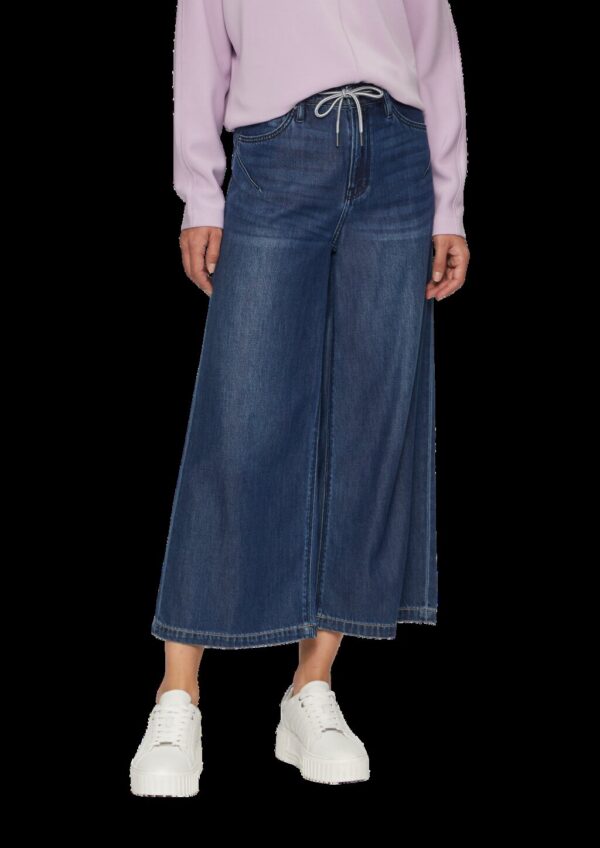 Culotte-Jeans Suri / Regular Fit / Mid Rise / Wide Leg / Bindedetail