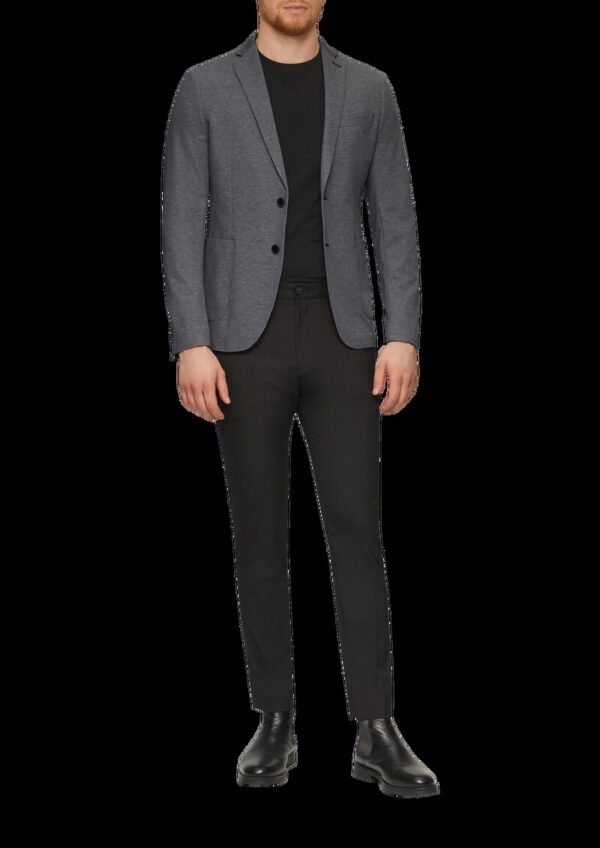 s.O JOGG: Anzugsakko aus Piqué-Jersey in zweifarbiger Optik