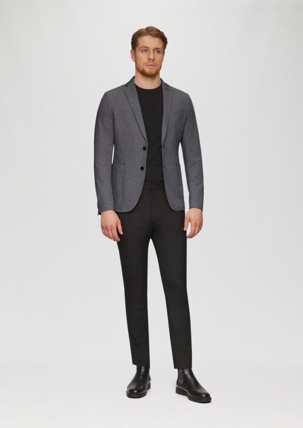 s.O JOGG: Anzugsakko aus Piqué-Jersey in zweifarbiger Optik