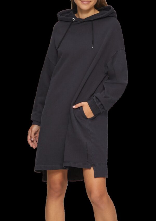 Sweatshirtkleid mit Kapuze und Eingrifftaschen