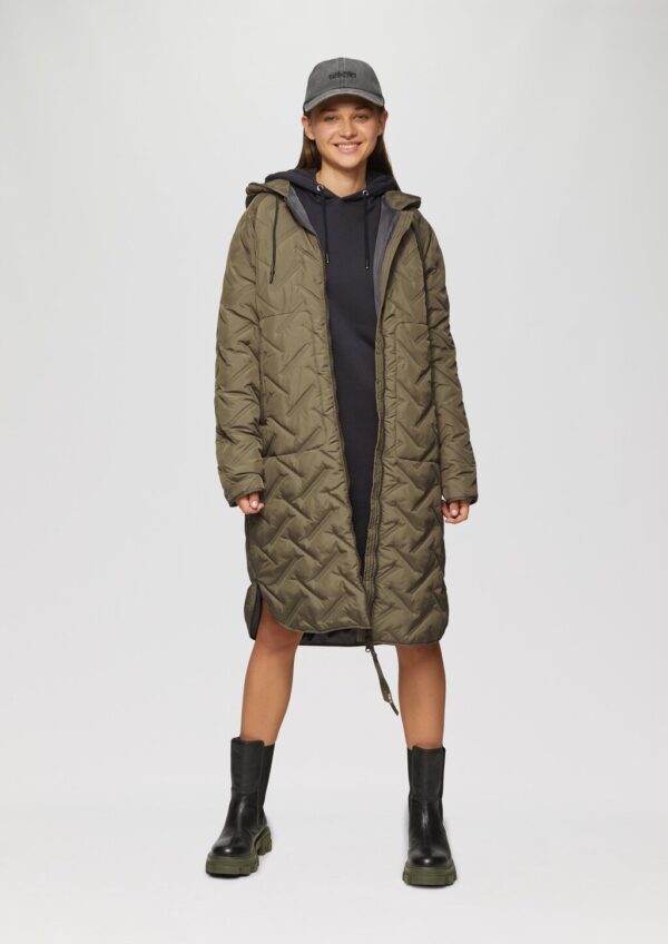 Sweatshirtkleid mit Kapuze und Eingrifftaschen