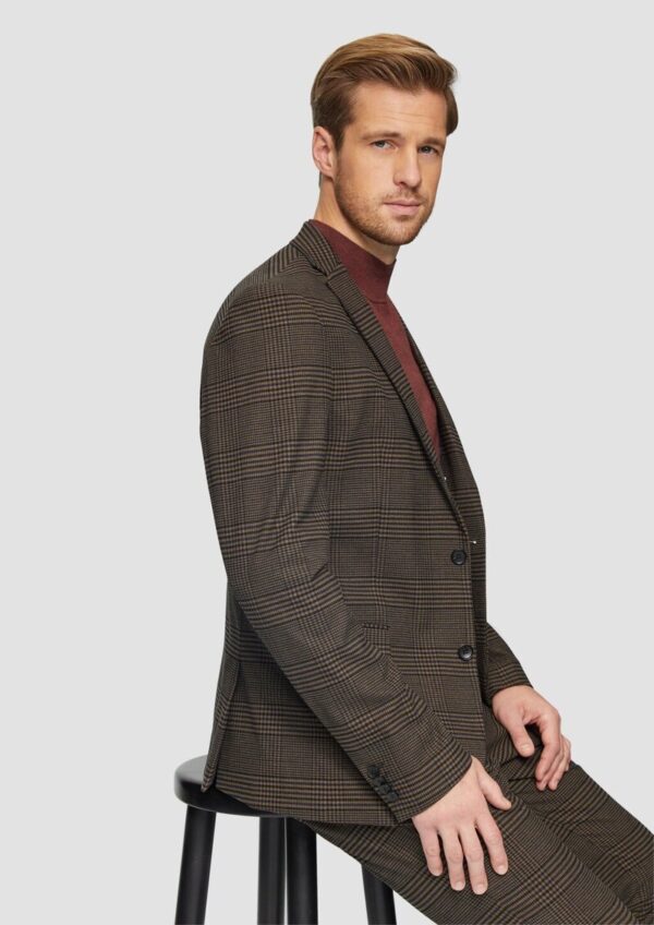 s.O PURE: Softes Sakko mit Karomuster