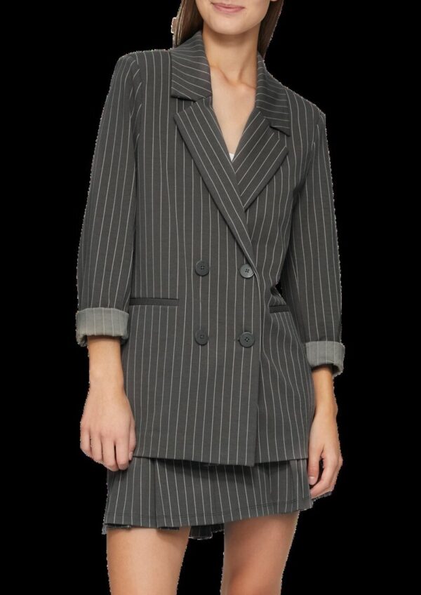 Oversized-Blazer mit Nadelstreifen