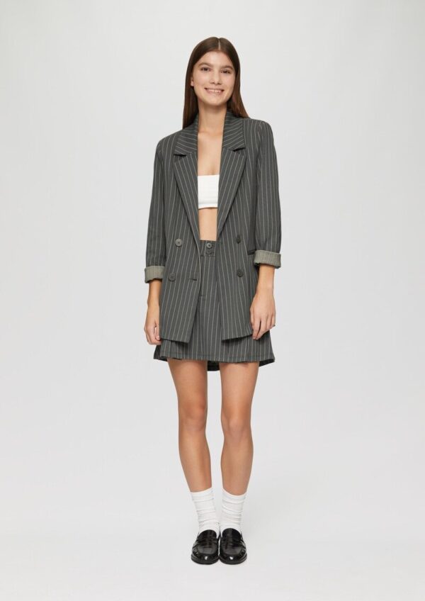 Oversized-Blazer mit Nadelstreifen