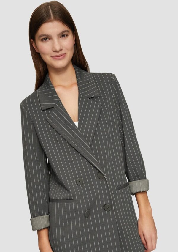 Oversized-Blazer mit Nadelstreifen