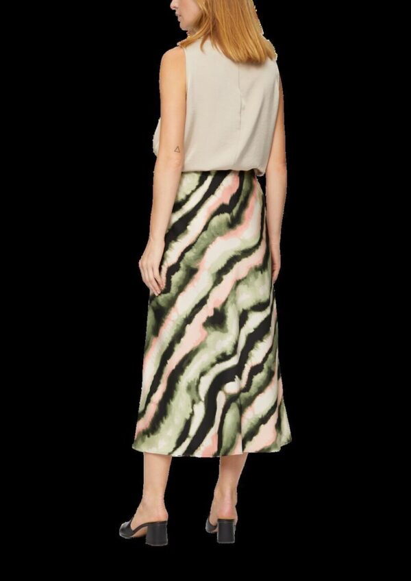 Satin-Rock mit elastischem Bund und All-over-Print