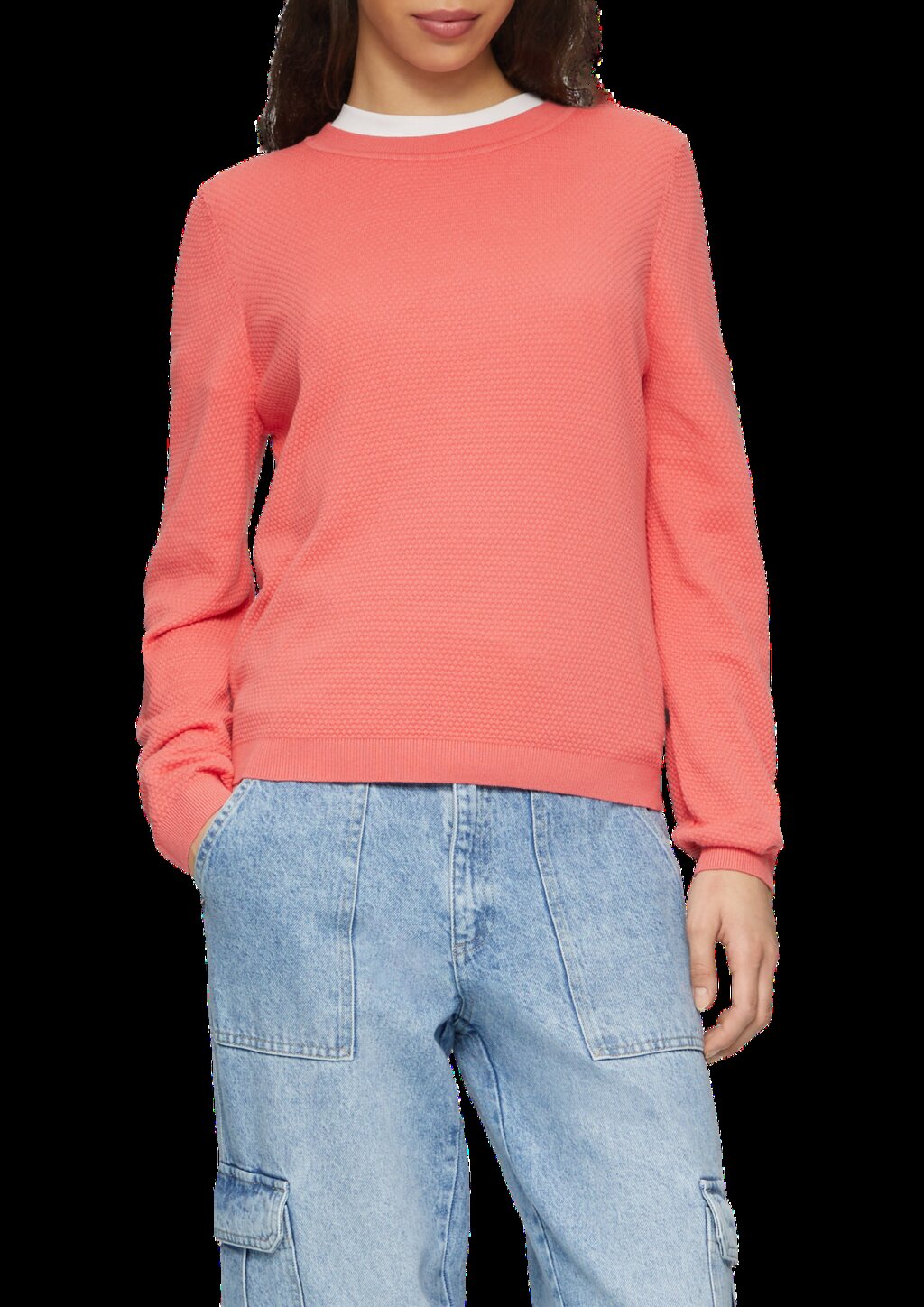 Strickpullover mit Struktur aus Viskosemix