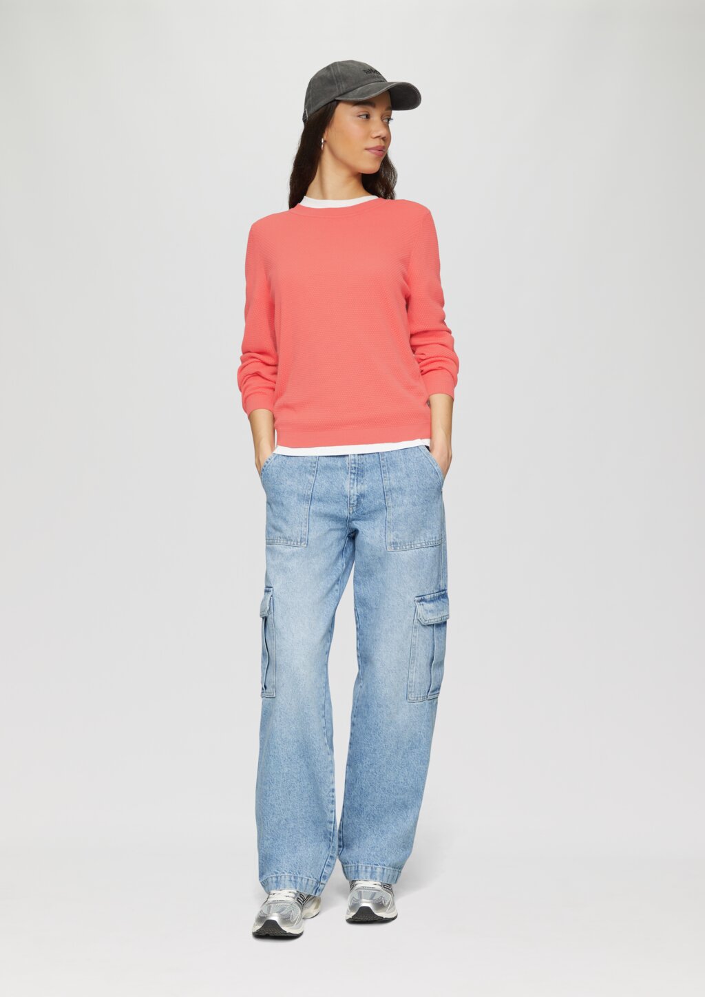 Strickpullover mit Struktur aus Viskosemix